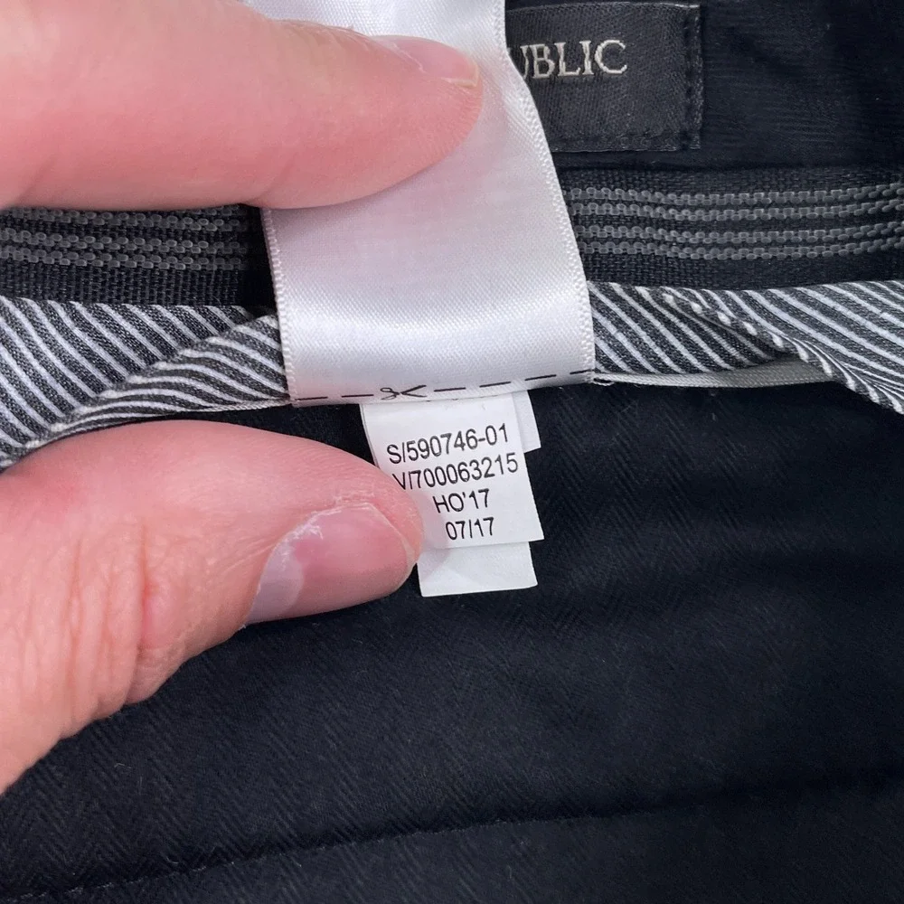 Banana Republic Pants Mens 35x30 Gray Slim Fit Stretch Wool Business‎ Trousers